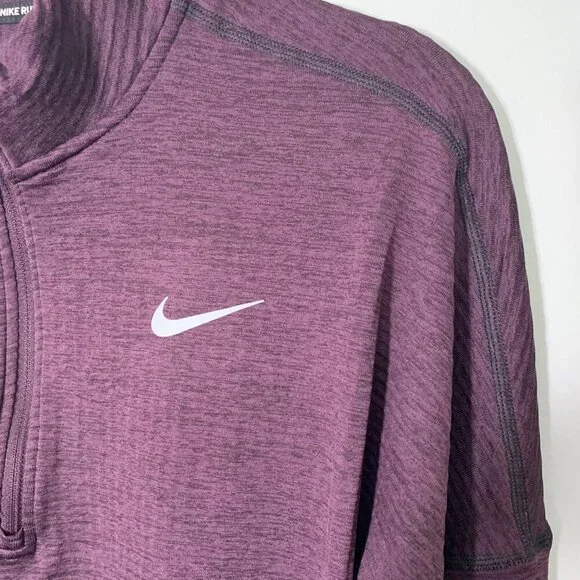 Nike Running Dri-Fit maroon long sleeve thumb holes lightweight sweatshirt - Picture 3 of 10